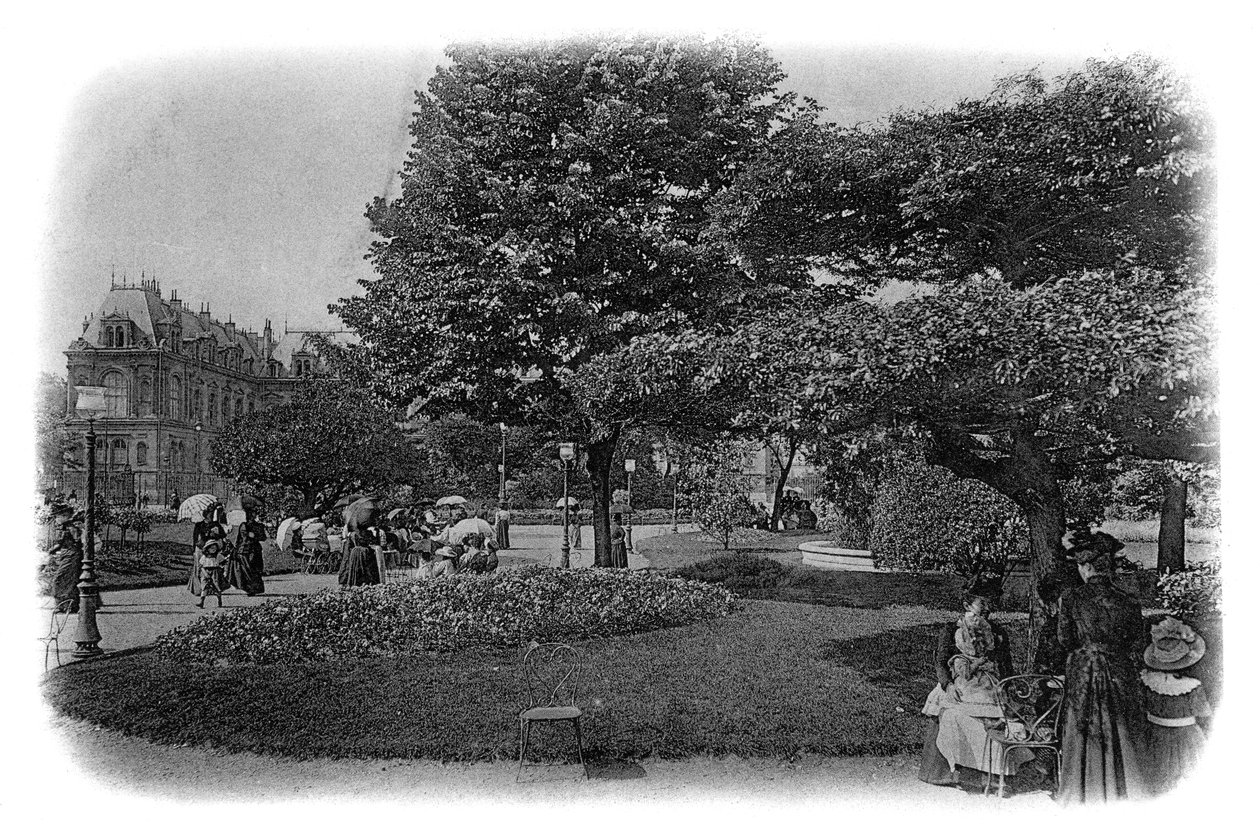 Hotel de Villen puutarhat, Le Havre, Normandia, Ranska, 1900-luvun alku tekijältä Unbekannt