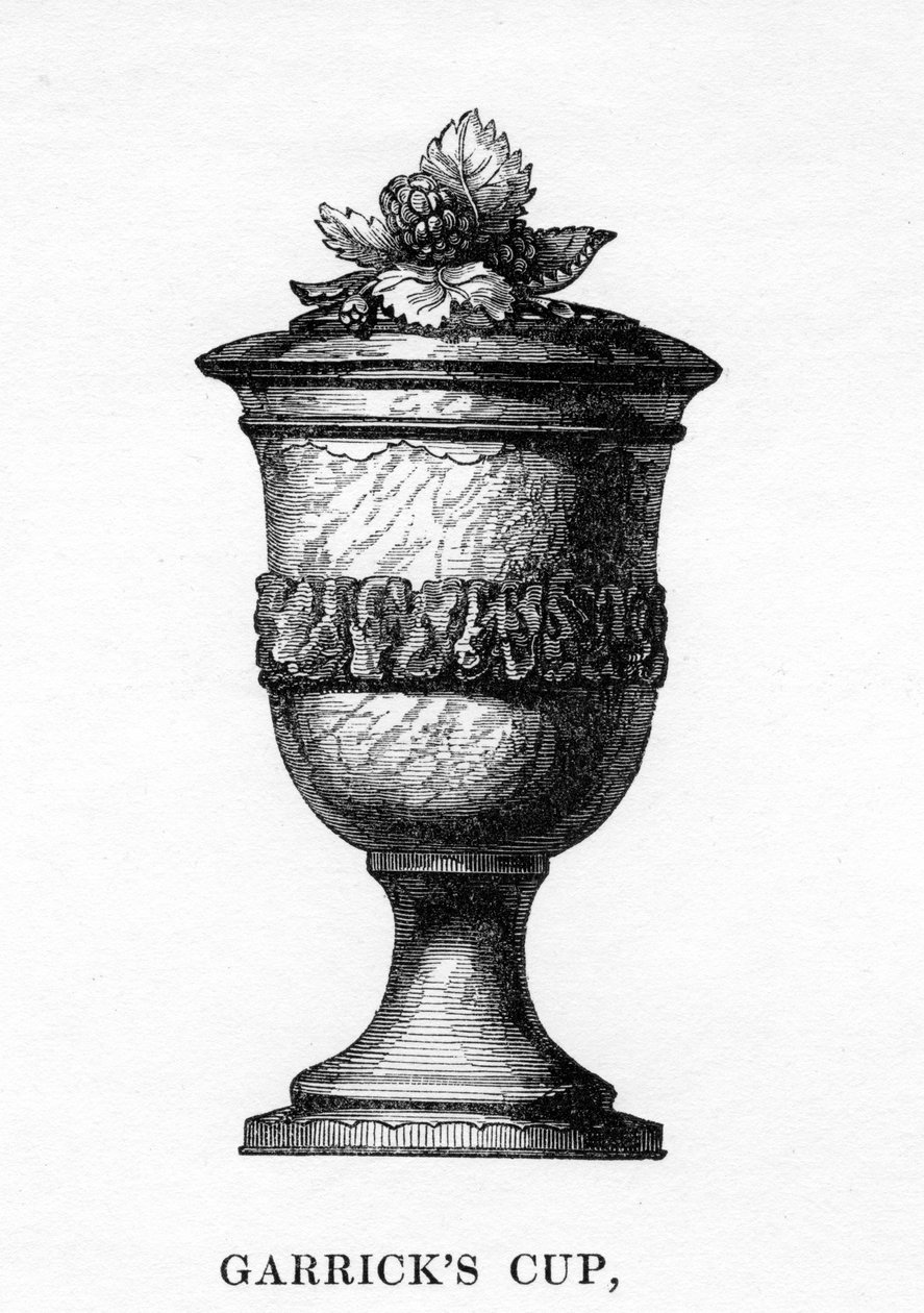 Garricks Cup, veistetty Shakespearen mulperipuusta, 1700-luku, 1840 tekijältä Unbekannt