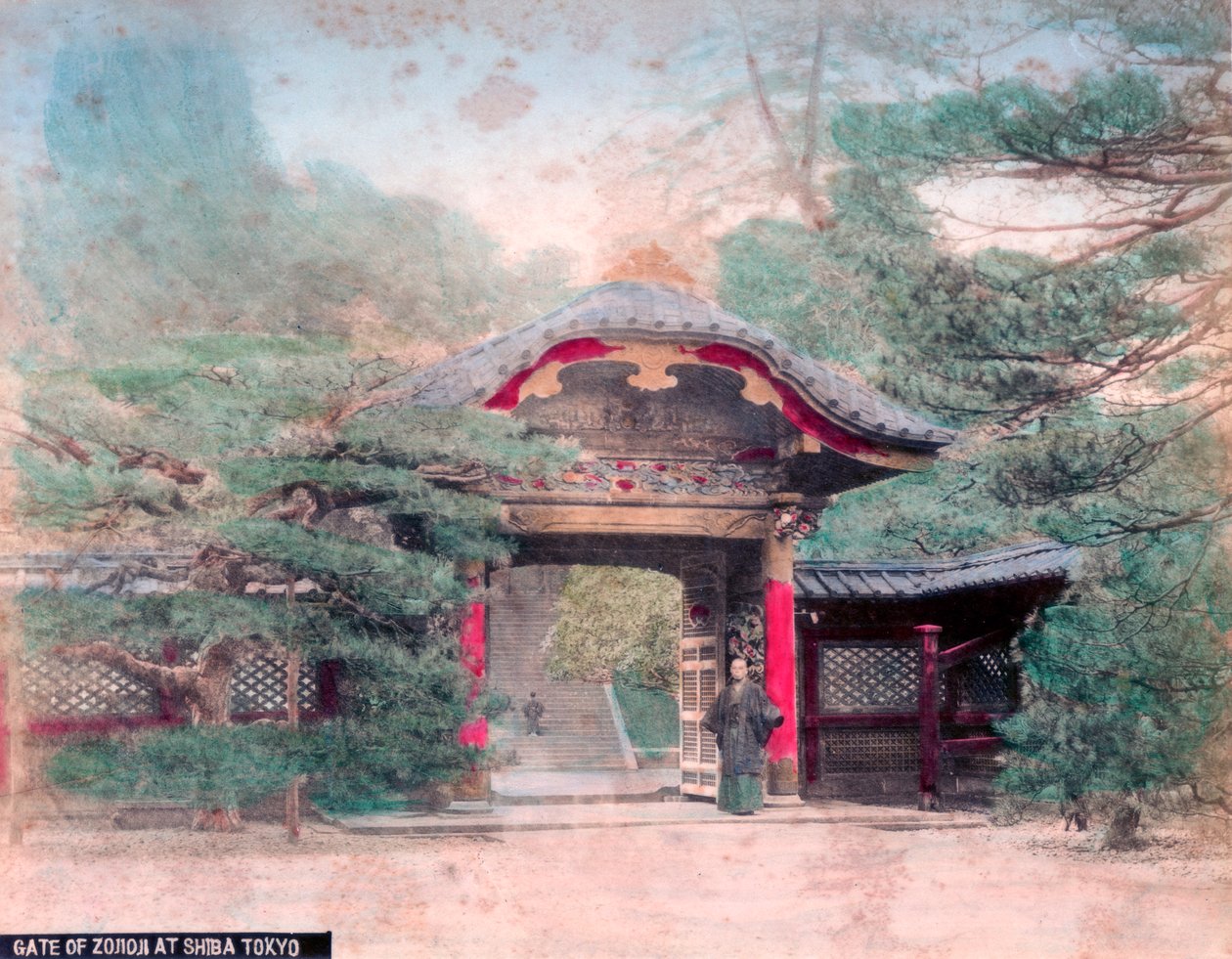 Zojojin buddhalaisen temppelin portti, Shiba Park, Tokio tekijältä Unbekannt