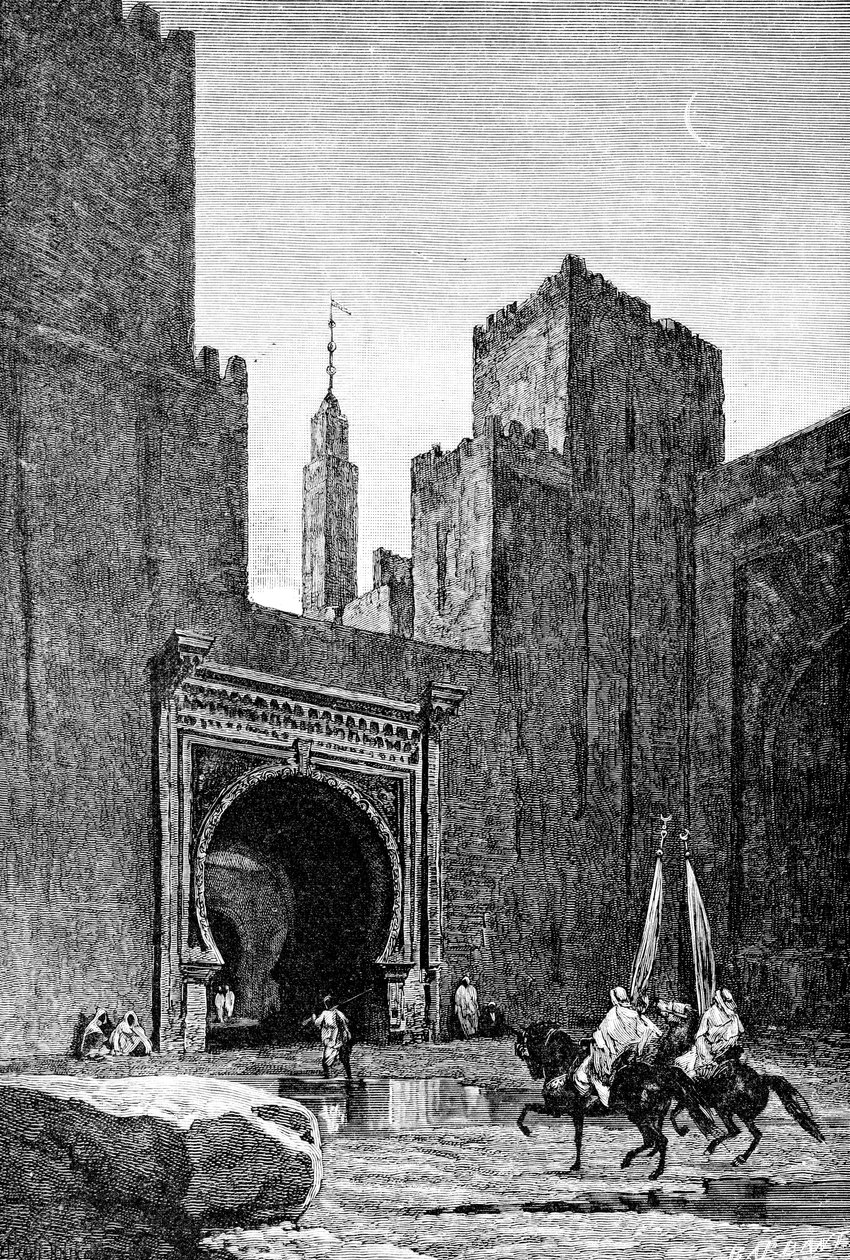 Portti kasbahiin, Fez, Marokko, 1895 tekijältä Unbekannt
