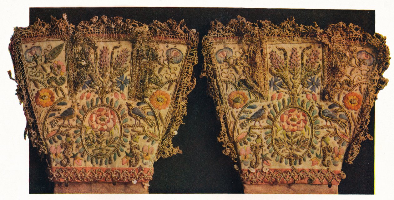 Käsineparin käsineet, joiden uskotaan kuuluneen prinssi Rupertille, 1600-luvulla tekijältä Unbekannt