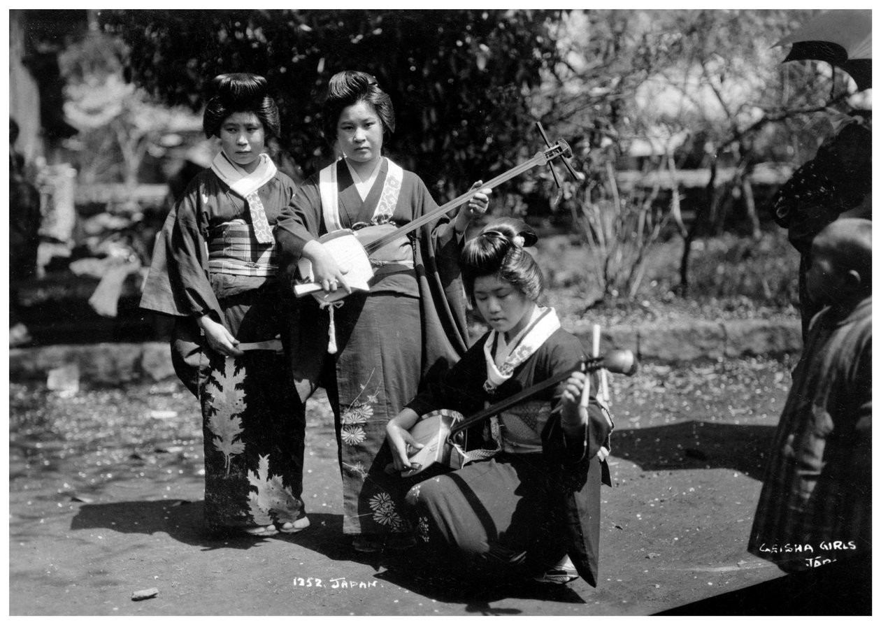 Geishatytöt, Japani, 1900-luvun alku tekijältä Unbekannt