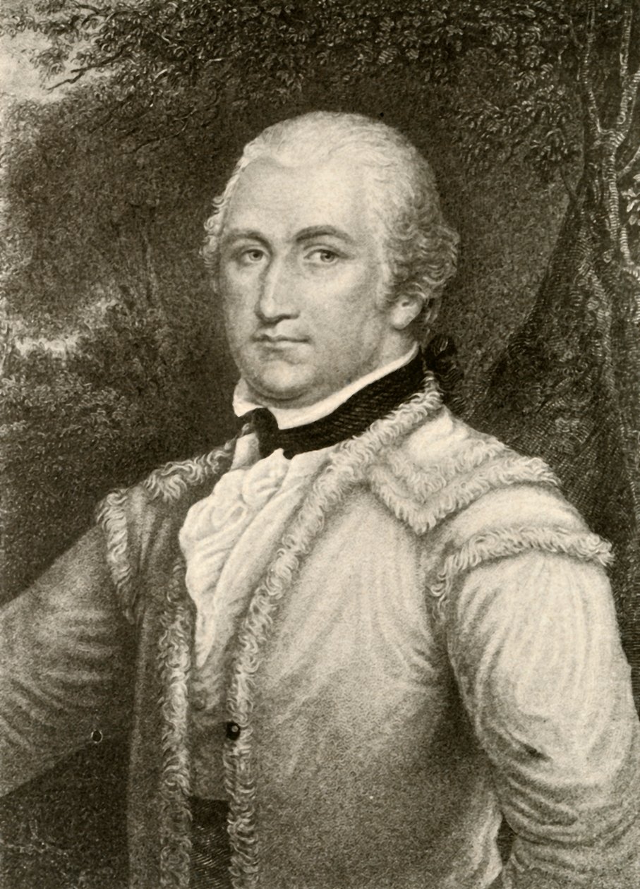 Kenraali Daniel Morgan Virginian metsänvartijan takkitakissa, n. 1780, 1937. tekijältä Unbekannt