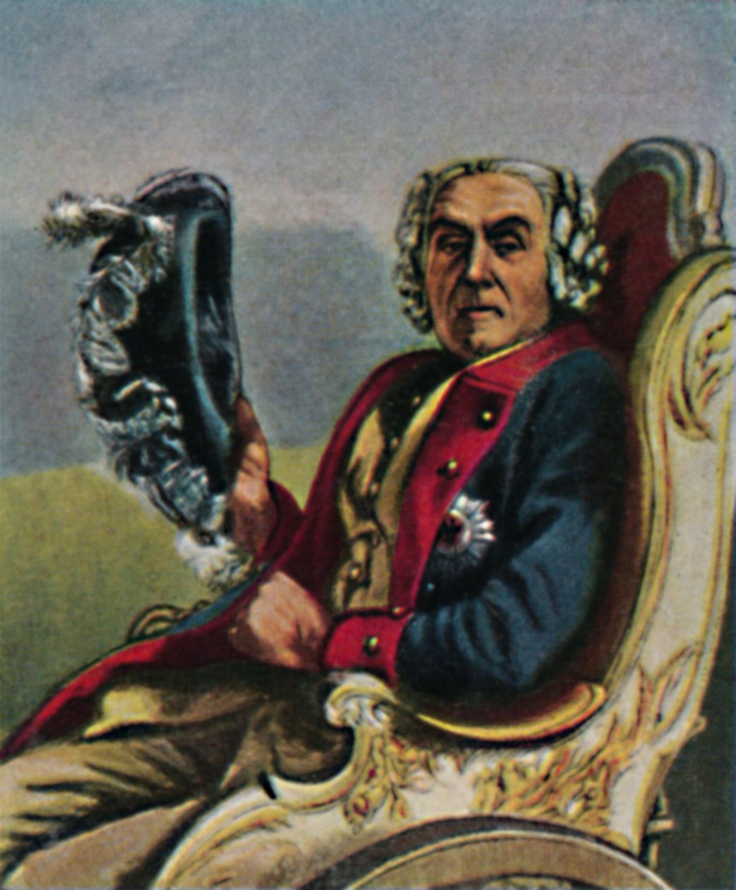 Kenraali Fouque 1698-1774. - Menzelin maalaus, 1934. tekijältä Unbekannt