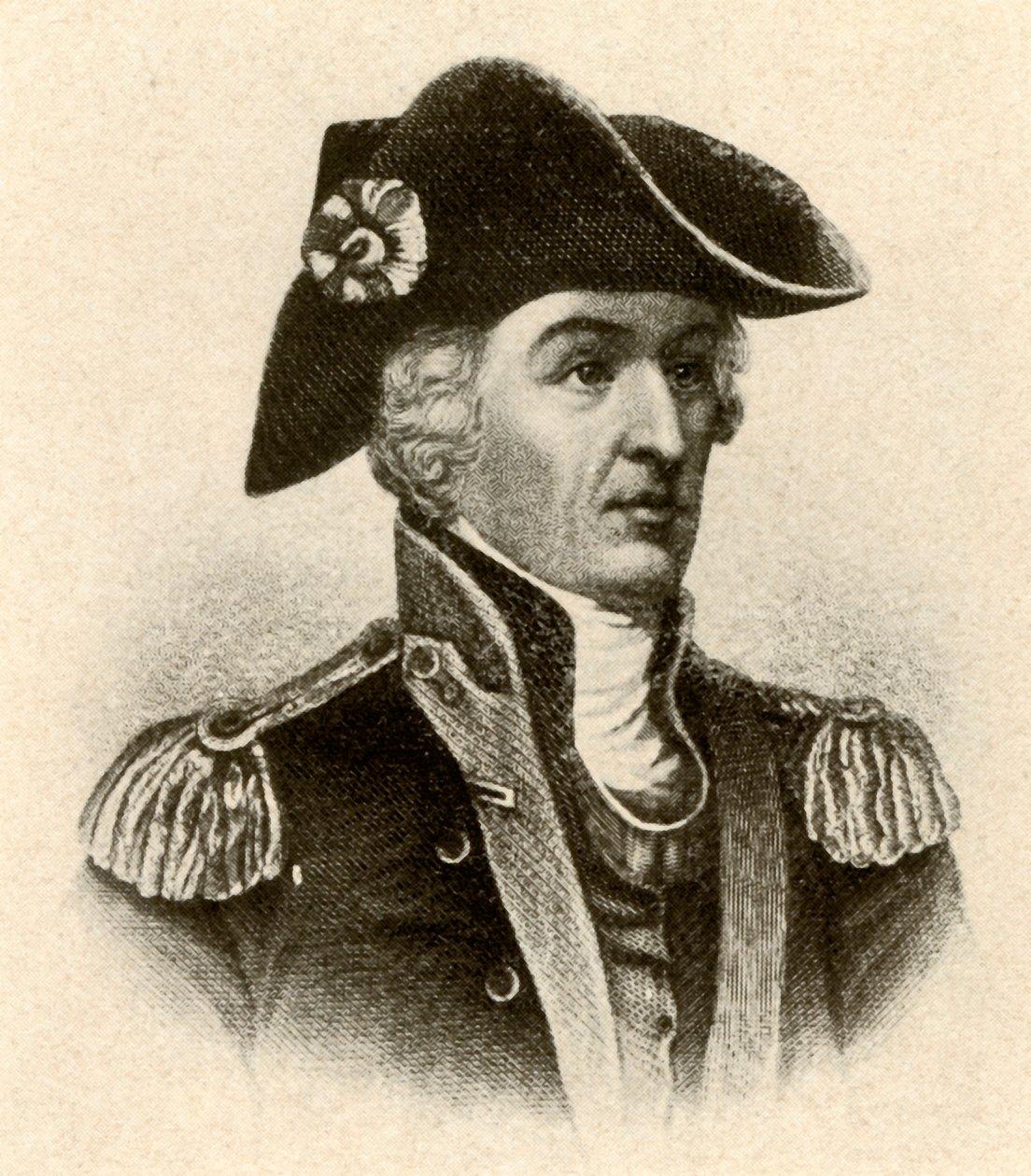 Kenraali Francis Marion, takki, jossa korkea kaulus ja liivi, n. 1770, 1937. tekijältä Unbekannt