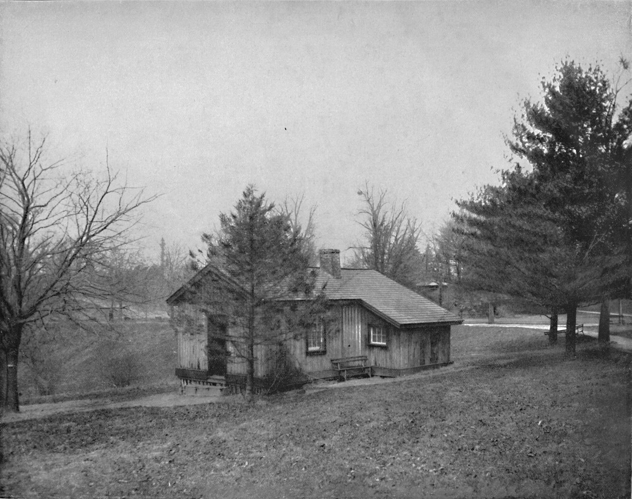 General Grantsin hirsimökki, Fairmount Park, Philadelphia, n. 1897. tekijältä Unbekannt