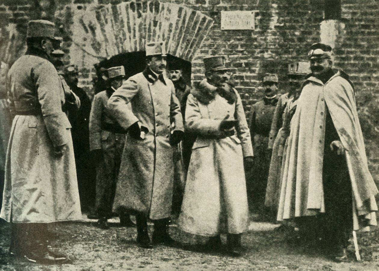 Kenraali Kusmanek ja prinssi Francis Joseph Przemyslin linnoituksella, ensimmäinen maailmansota, 1915, n. 1920. tekijältä Unbekannt