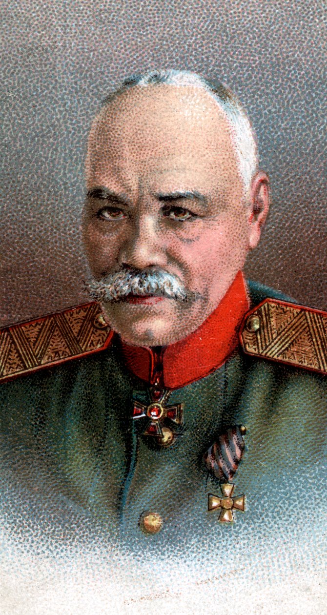 Kenraali Mihail Vasilevitš Alekseijev 1857-1918, venäläinen sotilas, 1917 tekijältä Unbekannt