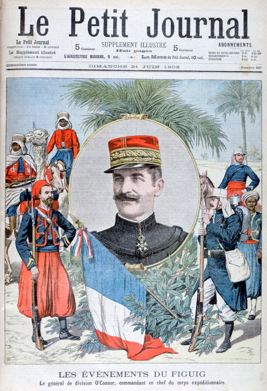 Kenraali OConnor, retkikunnan komentaja Figuigiin, Marokkoon, 1903. tekijältä Unbekannt