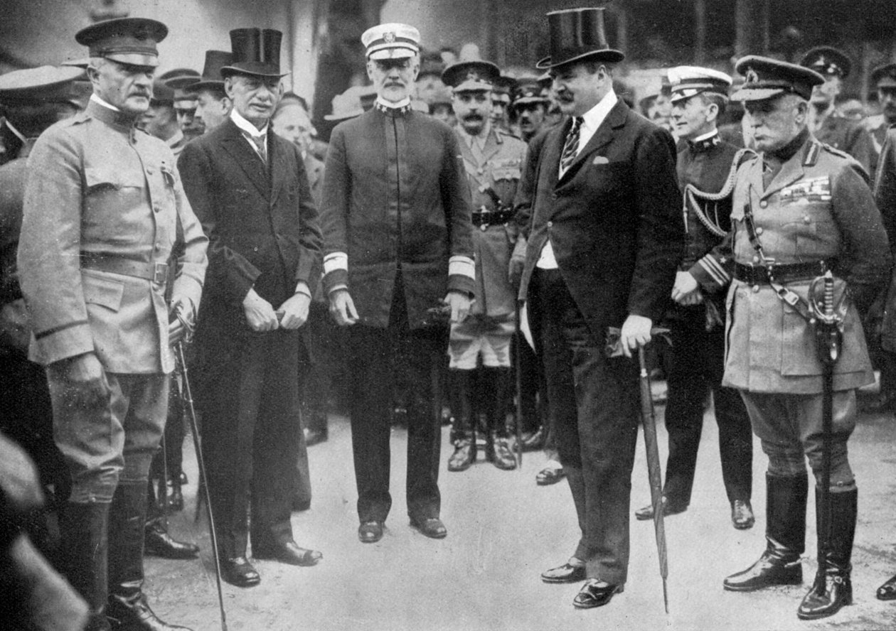 Kenraali Pershing saapuu Liverpooliin, 8. kesäkuuta 1917, vuonna 1920 tekijältä Unbekannt