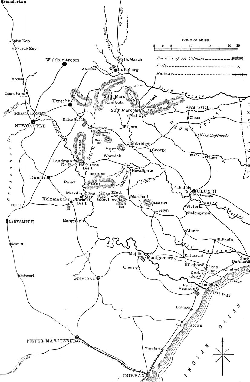 Zulumaan toiminnan yleissuunnitelma, 1879, c1880 tekijältä Unbekannt