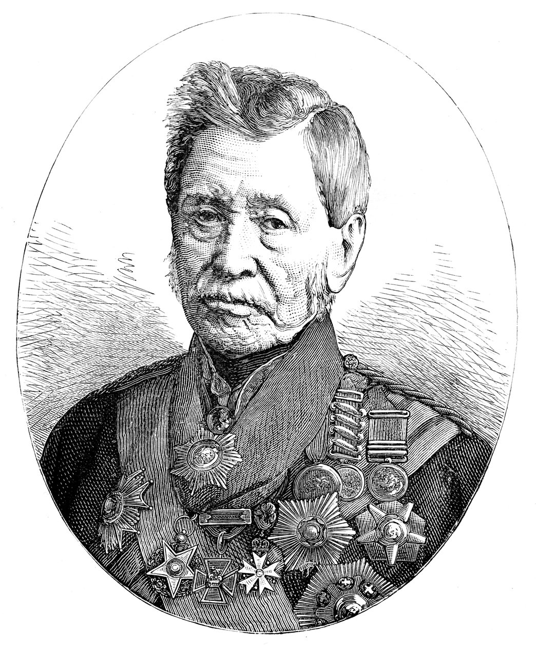 Kenraali Sir John Fox Burgoyne 1782-1871, brittiläinen sotilas tekijältä Unbekannt