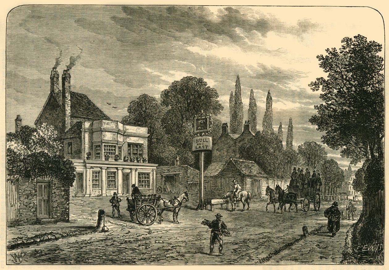 Yleisnäkymä vanhasta Kentish Townista, 1820, c1876. tekijältä Unbekannt