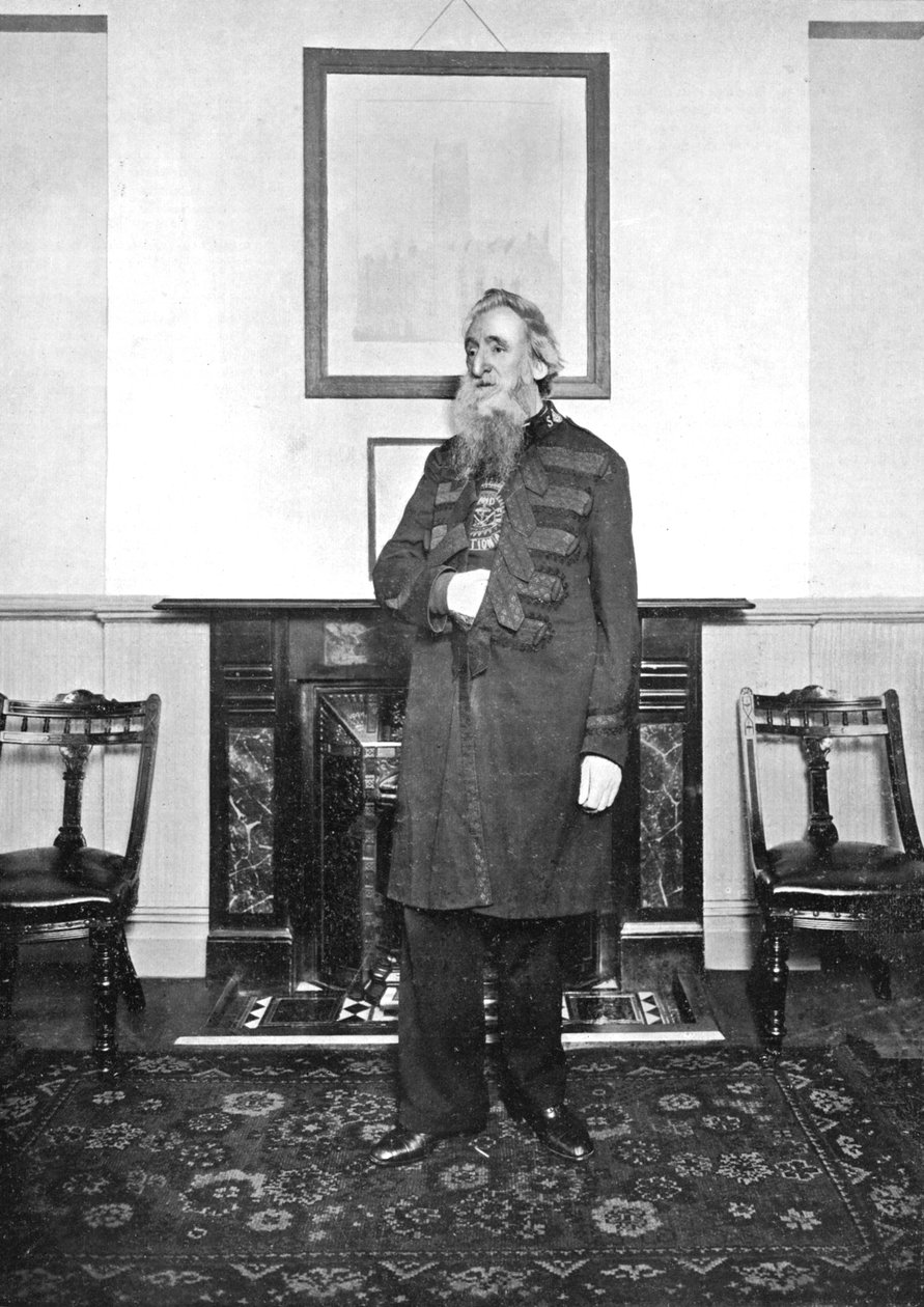 Kenraali William Booth, evankelinen sosiaalityöntekijä ja Pelastusarmeijan perustaja, 1903 tekijältä Unbekannt