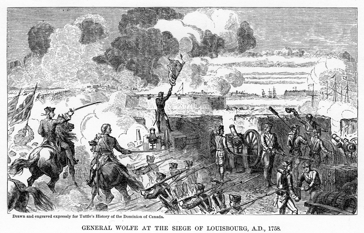 Kenraali Wolfe Louisbourgin piirityksessä 1758 jKr., 1877 tekijältä Unbekannt