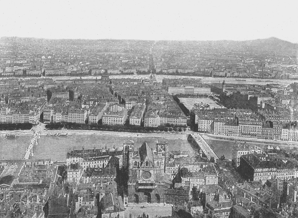 Yleisnäkymä, Lyons, Ranska, 1895. tekijältä Unbekannt