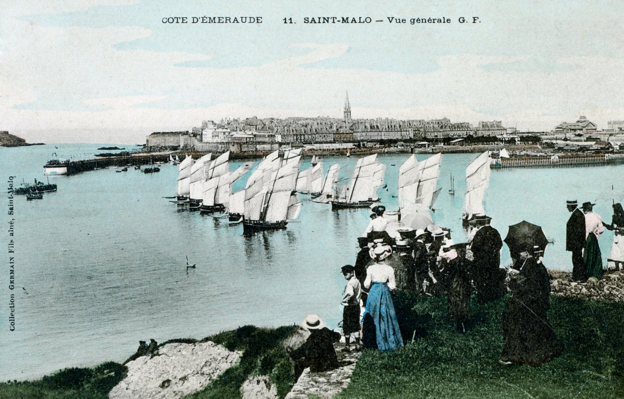 Yleisnäkymä Saint Malosta, Bretagnen, Ranska, 1900-luku tekijältä Unbekannt