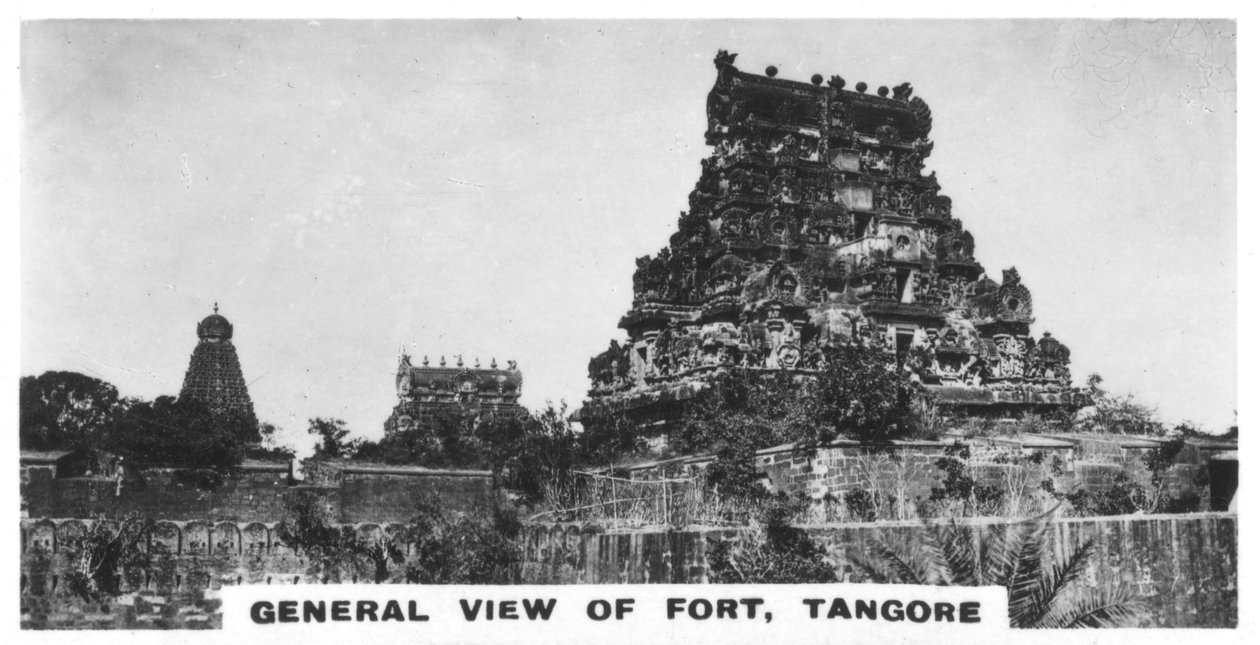 Yleisnäkymä linnoituksesta, Tangore, Tamil Nadu, Intia, vuodelta 1925 tekijältä Unbekannt