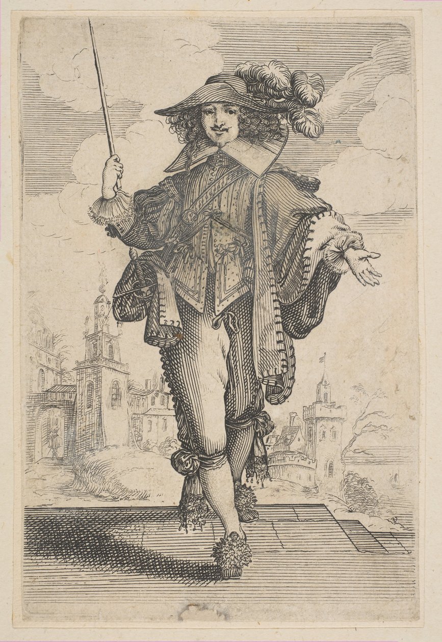 Herrasmies pitelee viljaa, 1629. tekijältä Unbekannt