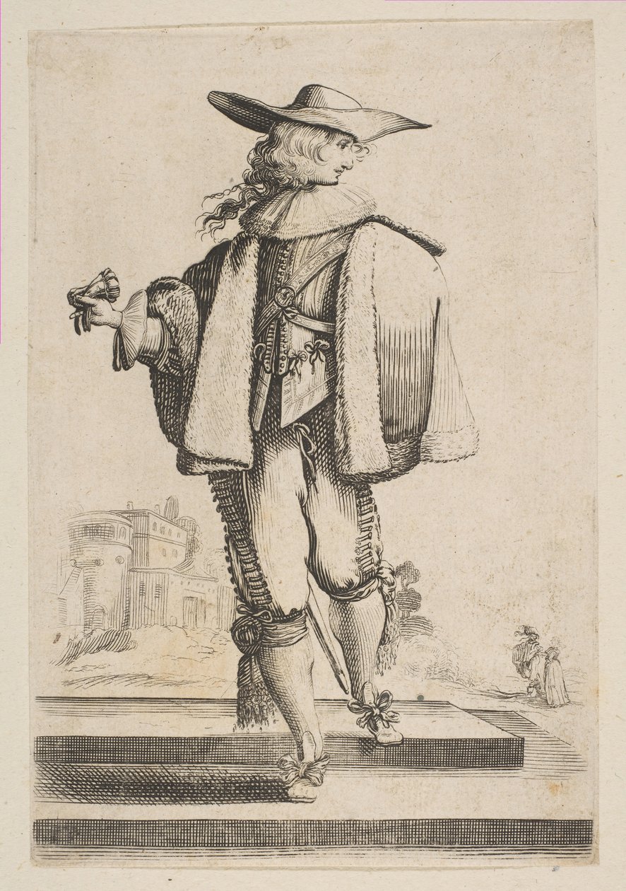 Herrasmies hansikkaalla, 1629. tekijältä Unbekannt