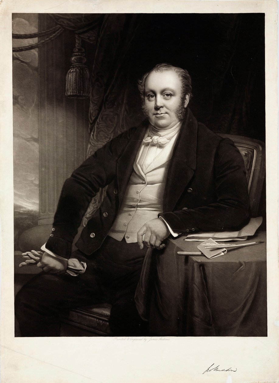 George Hudson, Englannin rautatiejohtaja, n. 1850 tekijältä Unbekannt