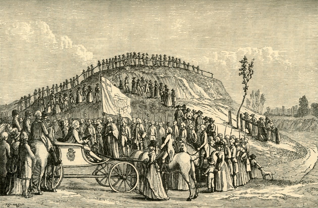 George III ja kuningatar Charlotte Eton Montemissa, 1778, 1911. tekijältä Unbekannt