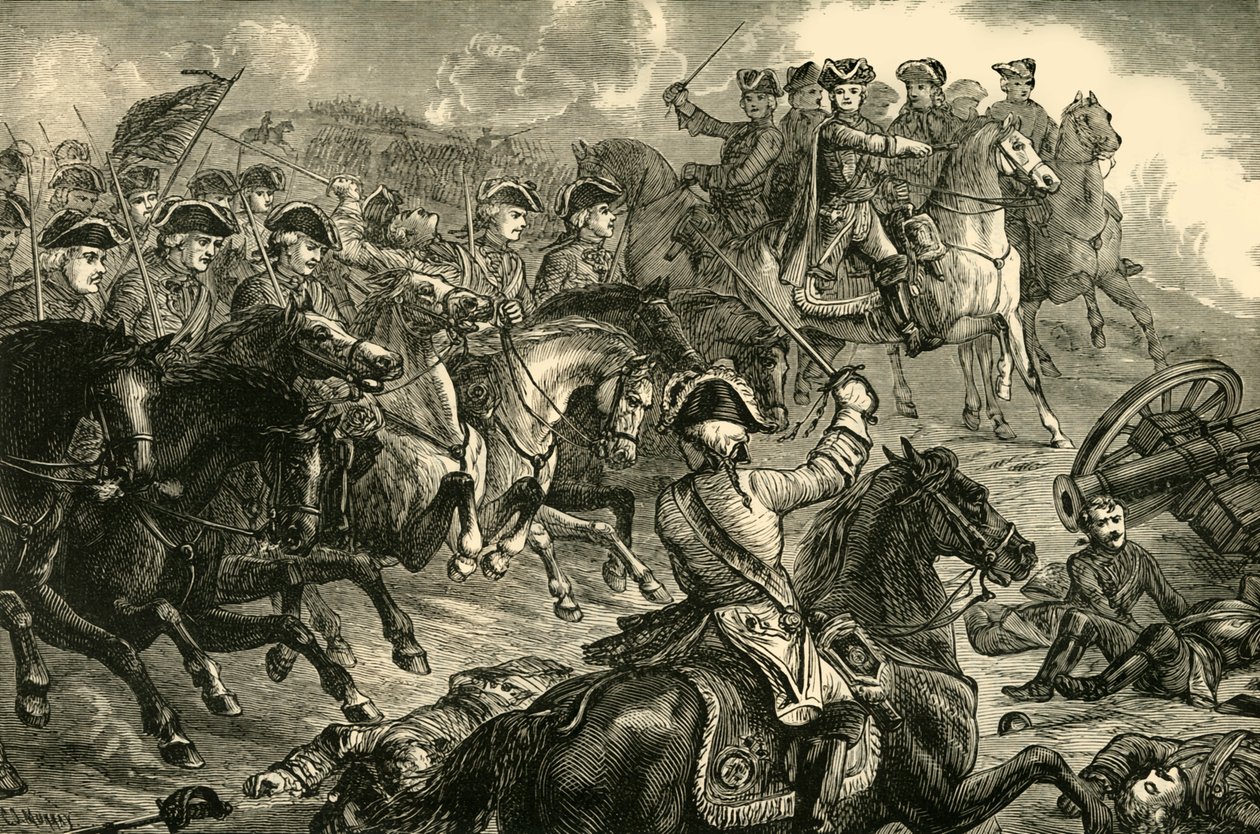 George II Dettingenin taistelussa 27. kesäkuuta 1743, 1890. tekijältä Unbekannt