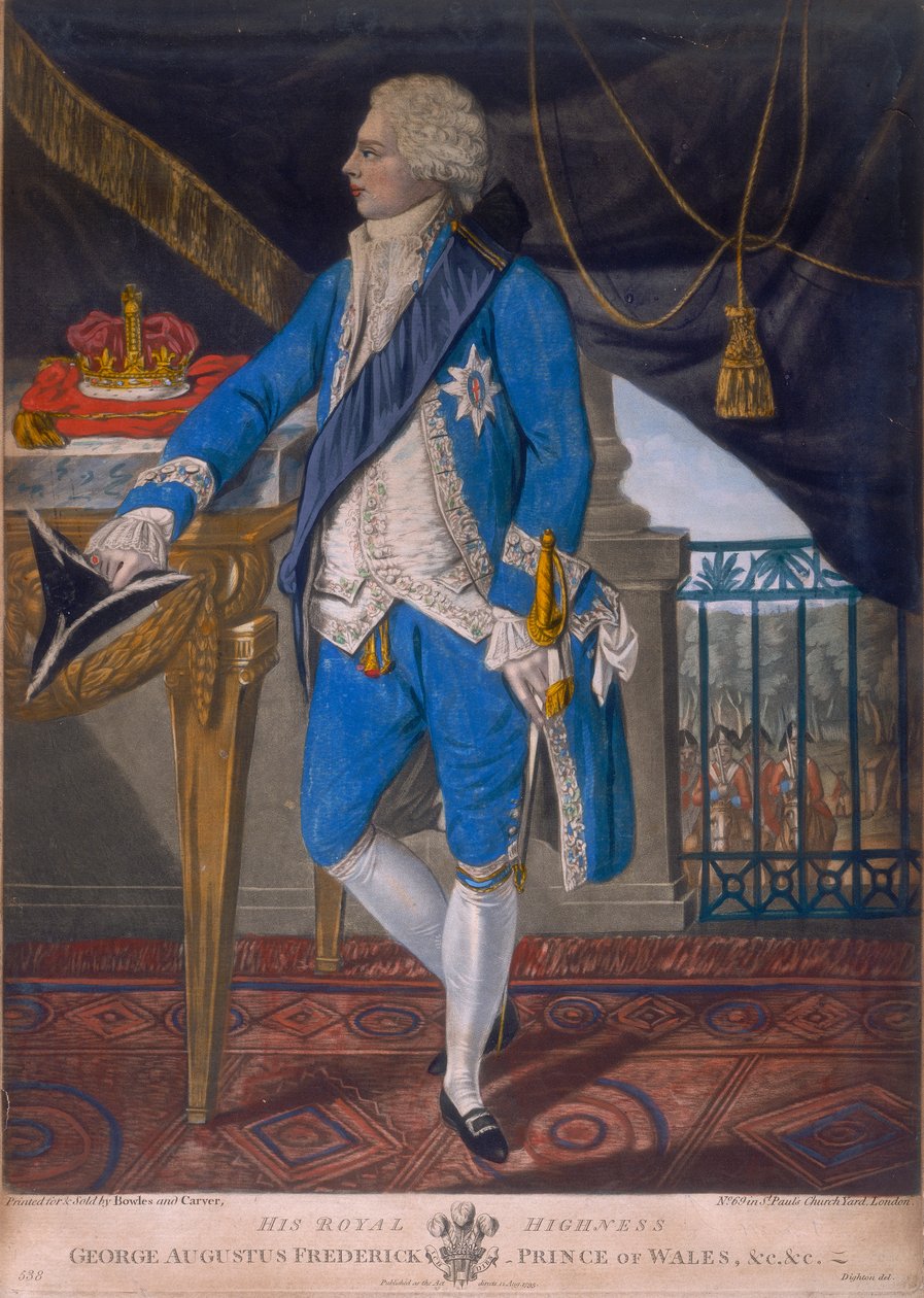 George IV Walesin prinssinä, 1795 tekijältä Unbekannt