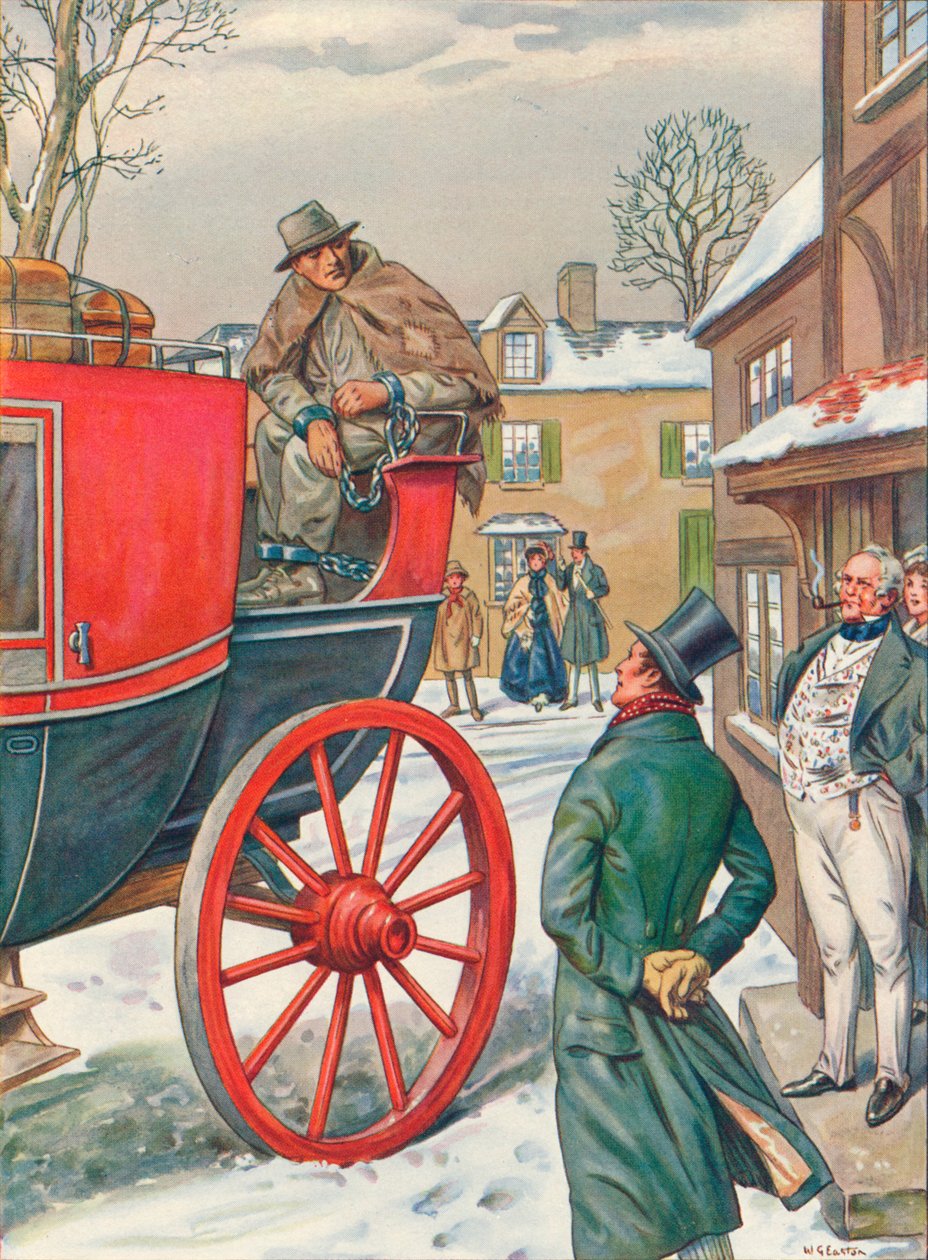 George Loveless 1797-1874 kahleissa Dorchesterista vankilaan, 1834, 1934 tekijältä Unbekannt