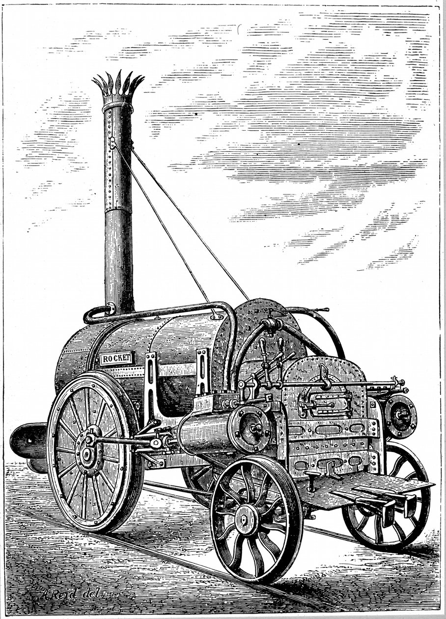 George Stephensonin veturi Rocket, c1875 tekijältä Unbekannt