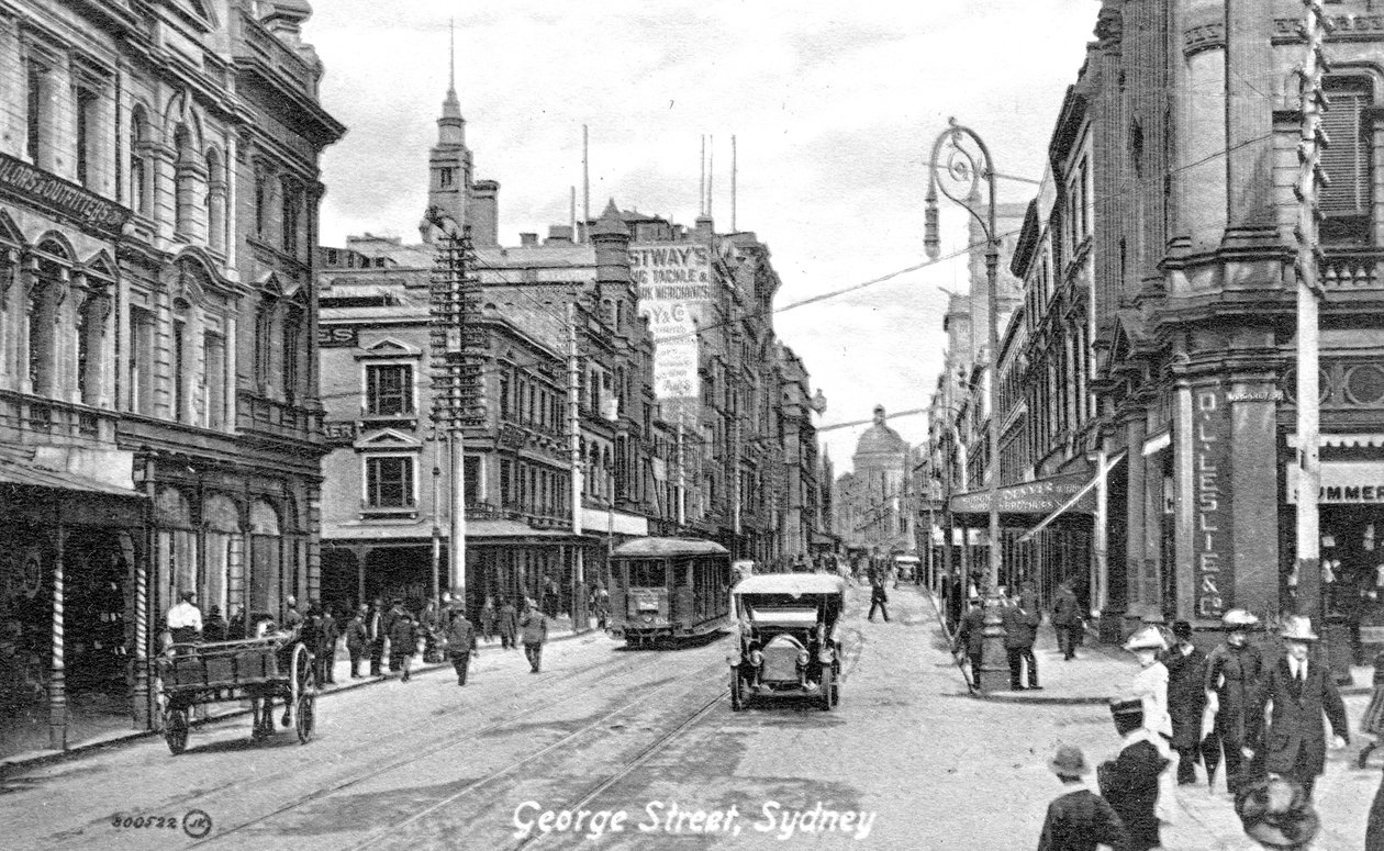 George Street, Sydney, Australia, 1900-luku tekijältä Unbekannt