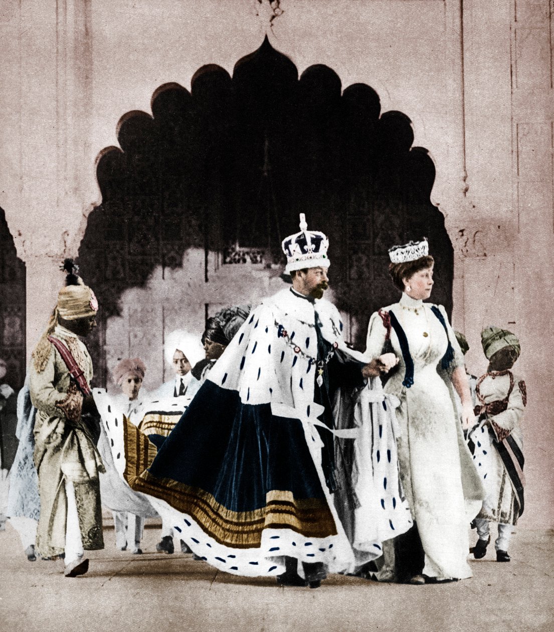 George V ja Queen Mary Delhissä, Intiassa, 1911, 1935. tekijältä Unbekannt