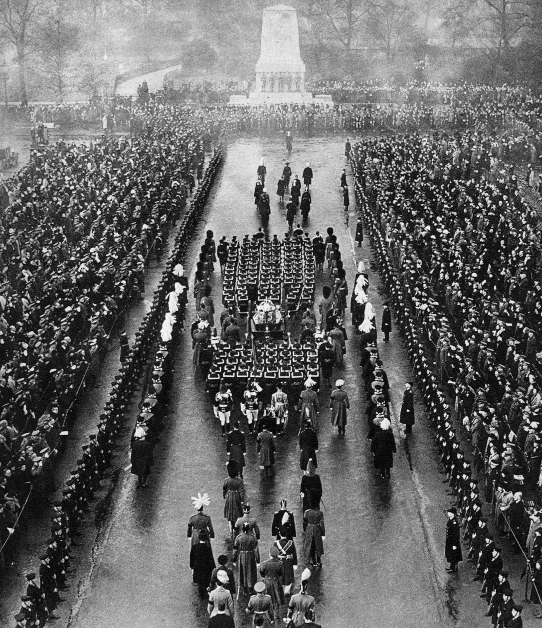 George Vs:n hautauskorteesi Horse Guards Paradessa Lontoossa 28. tammikuuta 1936 tekijältä Unbekannt