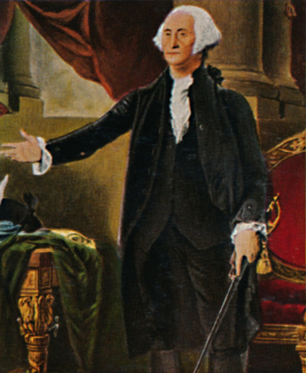 George Washington 1732-1799. - Kaiverrus G. C. Stuartin maalauksen jälkeen, 1934. tekijältä Unbekannt