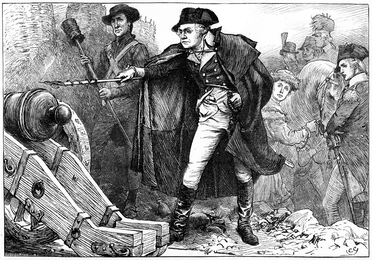 George Washington Yorktownin piirityksessä Virginiassa, 1781 c1880 tekijältä Unbekannt