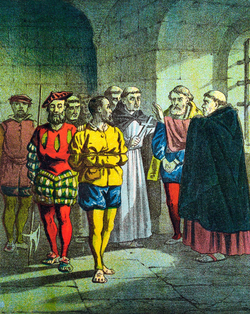 George Wishart, 1500-luvun skotlantilainen protestanttinen uudistaja, vuodelta 1860 tekijältä Unbekannt