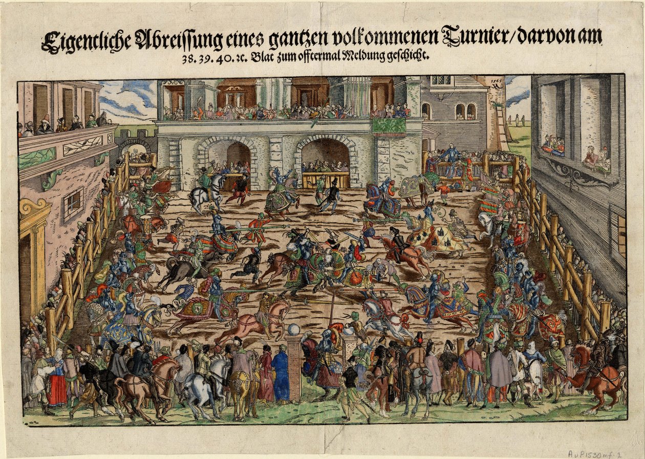 Saksan ritariturnaus, noin 1530 tekijältä Unbekannt