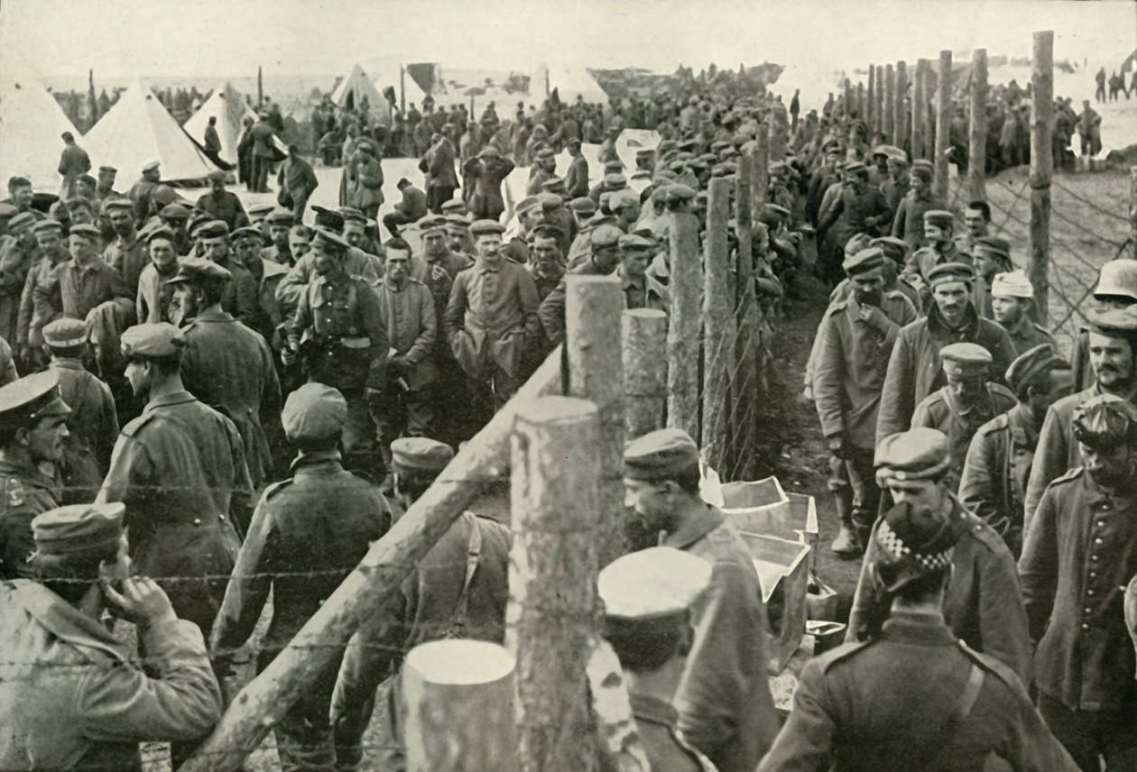 Saksalaiset vangit häkkeihin, 1919. tekijältä Unbekannt