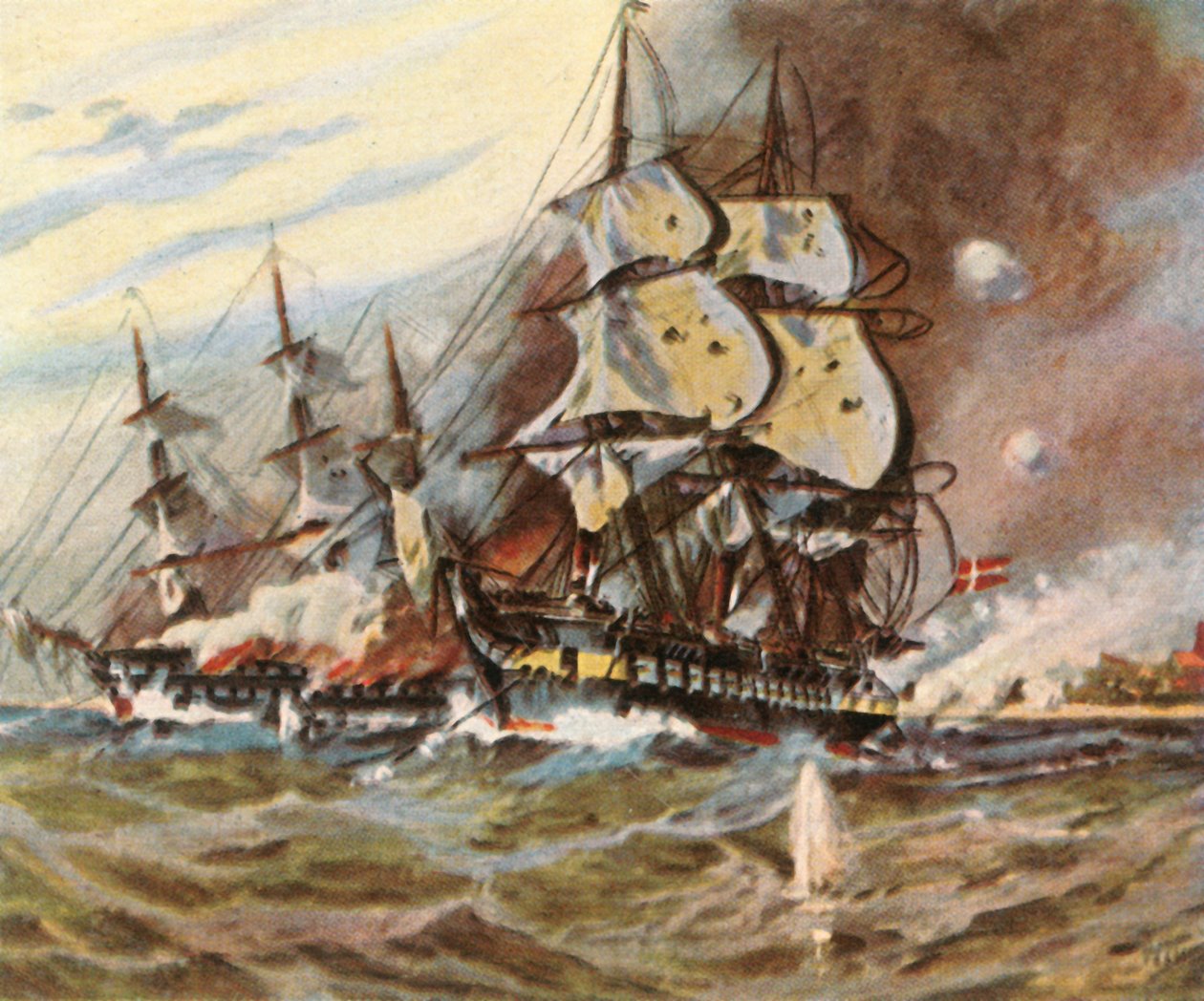 Saksan akkuhyökkäys Eckernförden rannalta, 5. huhtikuuta 1849, 1936. tekijältä Unbekannt