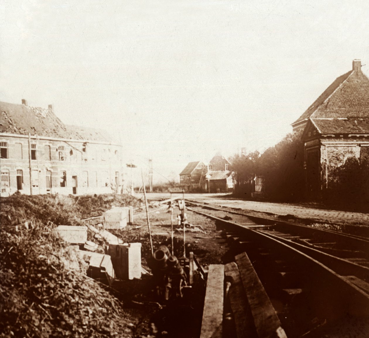 Saksalaiset tykit, Roeselare, Flanderi, Belgia, c1914-c1918 tekijältä Unbekannt