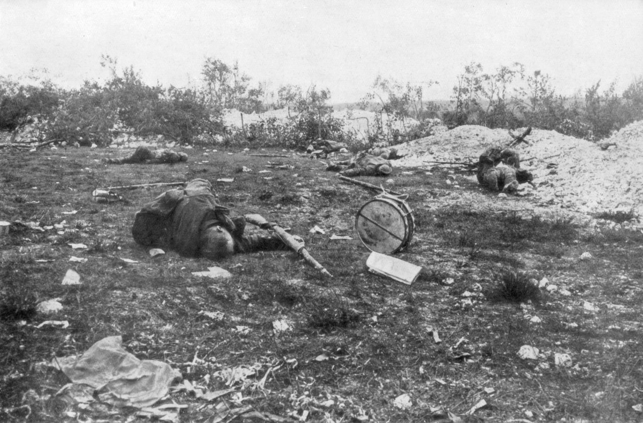 Saksalainen kuoli, toinen Champagnen taistelu, Ranska, 25. syyskuuta - 6. marraskuuta 1915 tekijältä Unbekannt