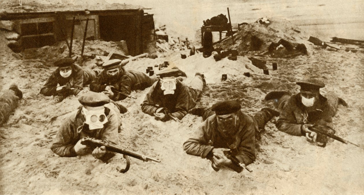 Saksan laivastojoukot hengityssuojaimissa, Ensimmäinen maailmansota, 1915, 1935. tekijältä Unbekannt