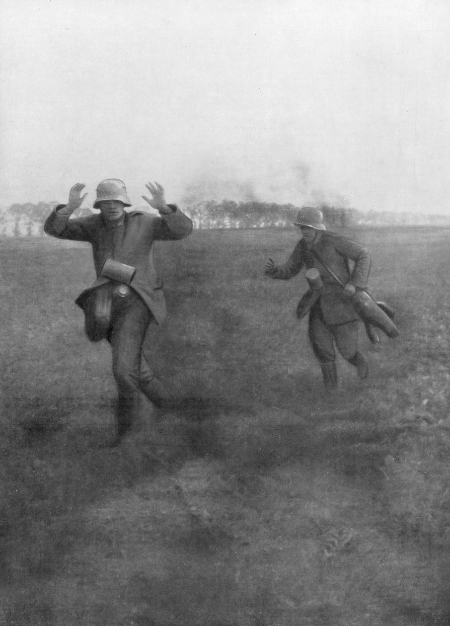 Saksalaiset sotilaat antautumassa lähellä Vierzyä, Soissonsin eteläpuolella, 18. heinäkuuta 1918 tekijältä Unbekannt
