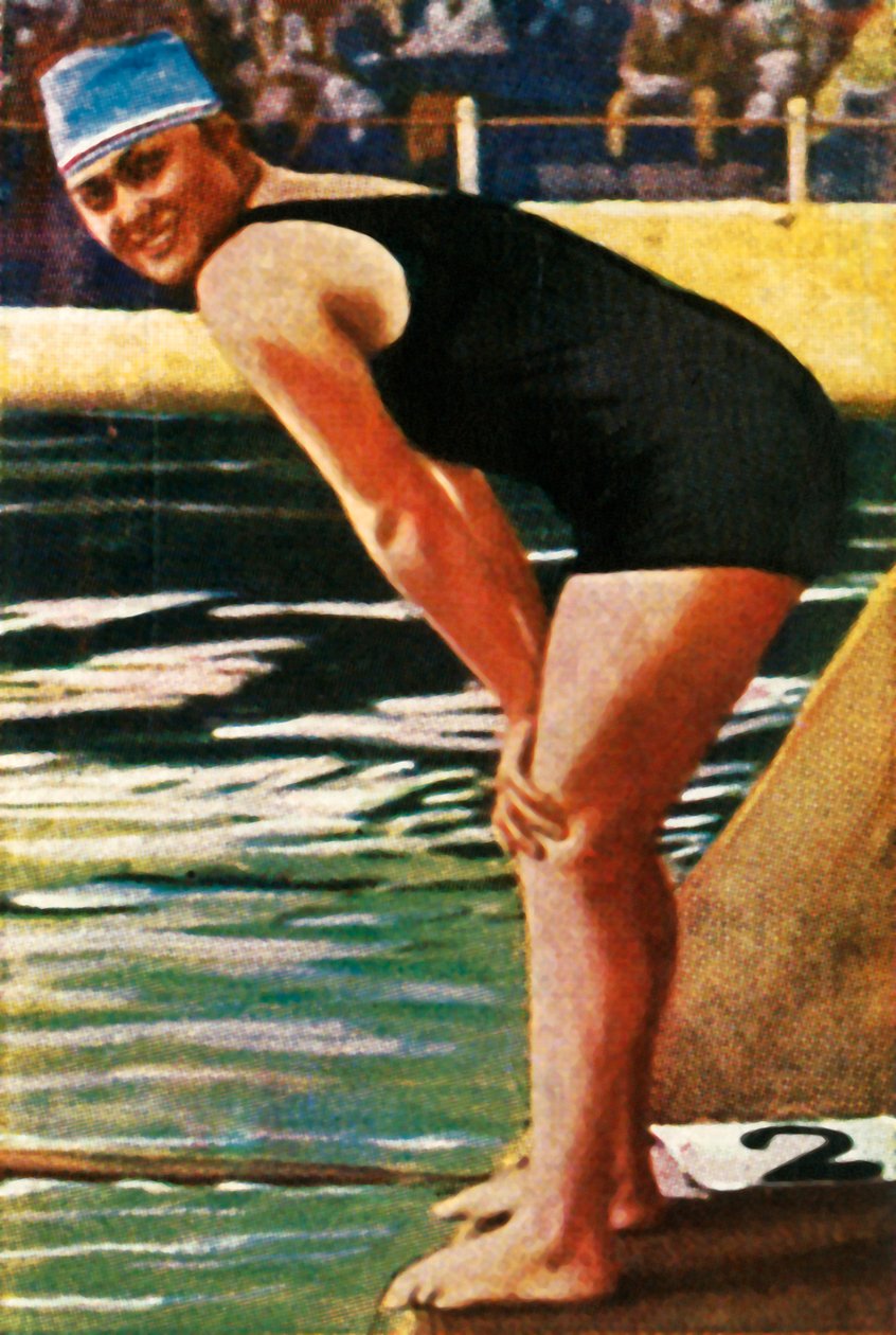 Saksalainen uimari Hilde Schrader, 1928. tekijältä Unbekannt