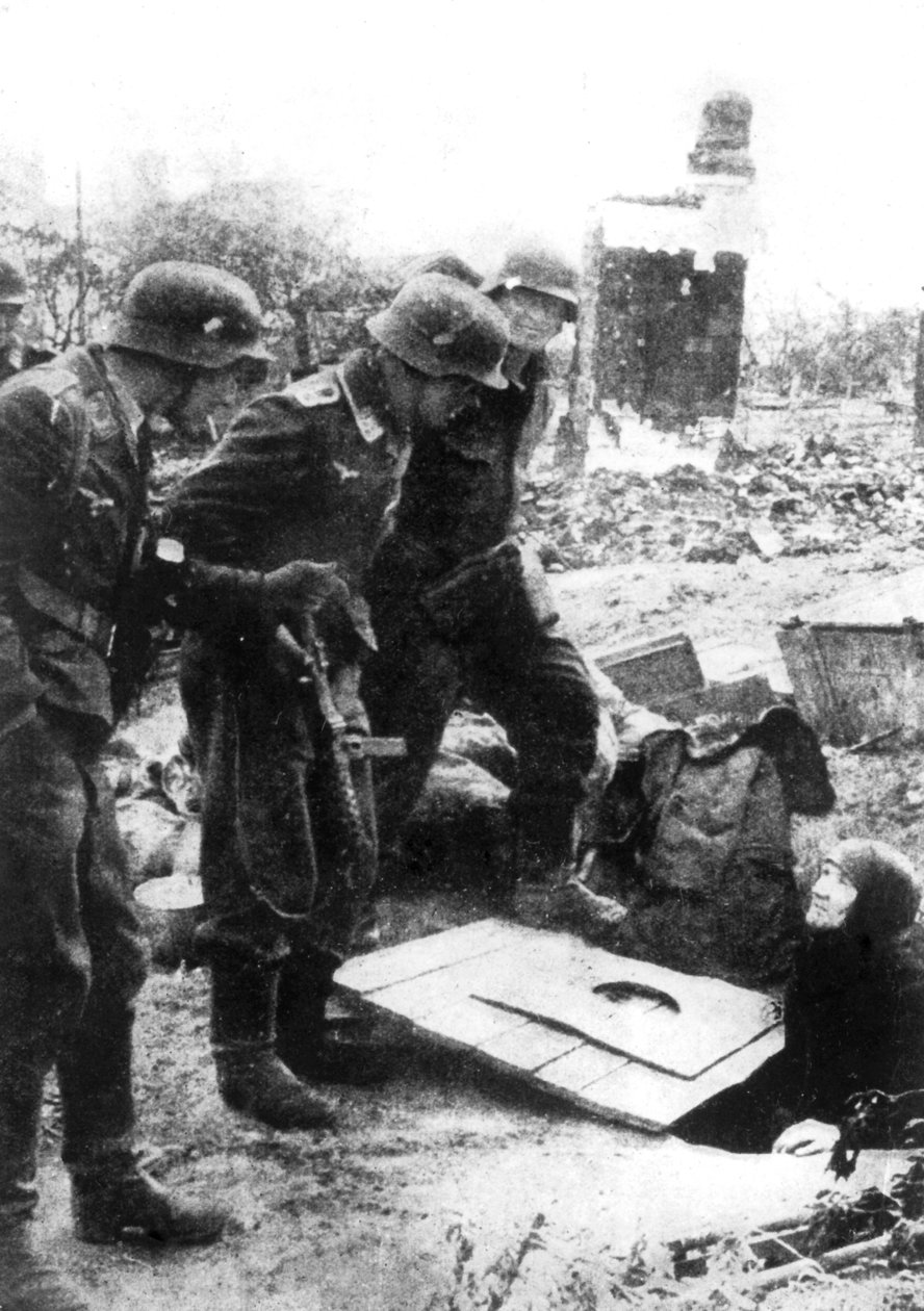 Saksalaiset joukot saapuvat Stalingradiin Venäjälle syyskuussa 1942 tekijältä Unbekannt