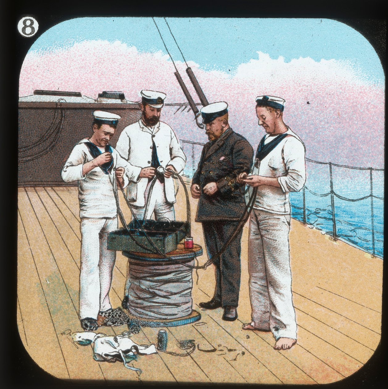 Sähkövalon valmistelu - H.M.S. Edinburgh, C1900. tekijältä Unbekannt