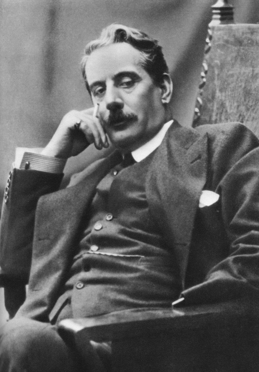 Giacomo Puccini 1858-1924, italialainen säveltäjä, 1910 tekijältä Unbekannt