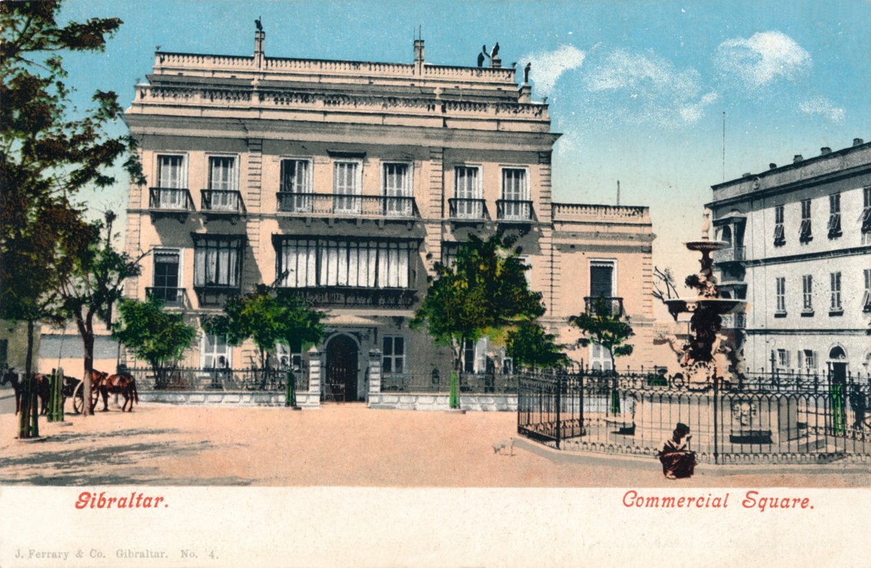 Gibraltar - Kauppaaukio, c1900. tekijältä Unbekannt