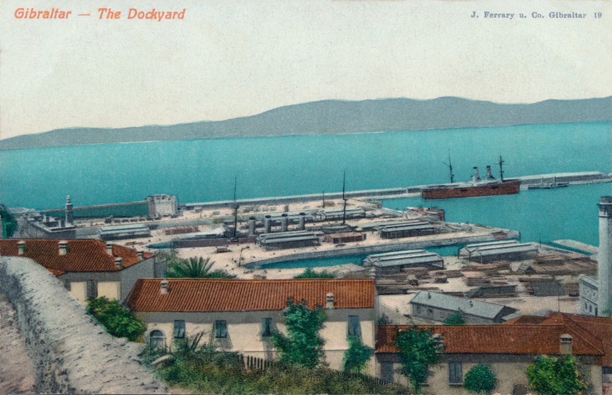 Gibraltar - Telakka, 1900 tekijältä Unbekannt