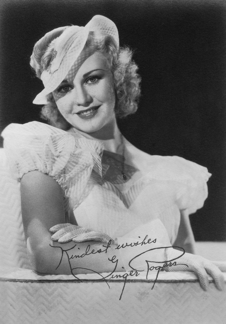 Ginger Rogers 1911-1995, yhdysvaltalainen näyttelijä, tanssija ja laulaja, 1930-luku tekijältä Unbekannt